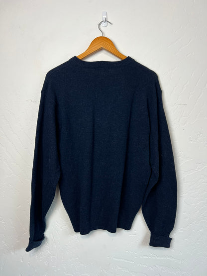 Pendleton Lambswool V-Neck Navy - M