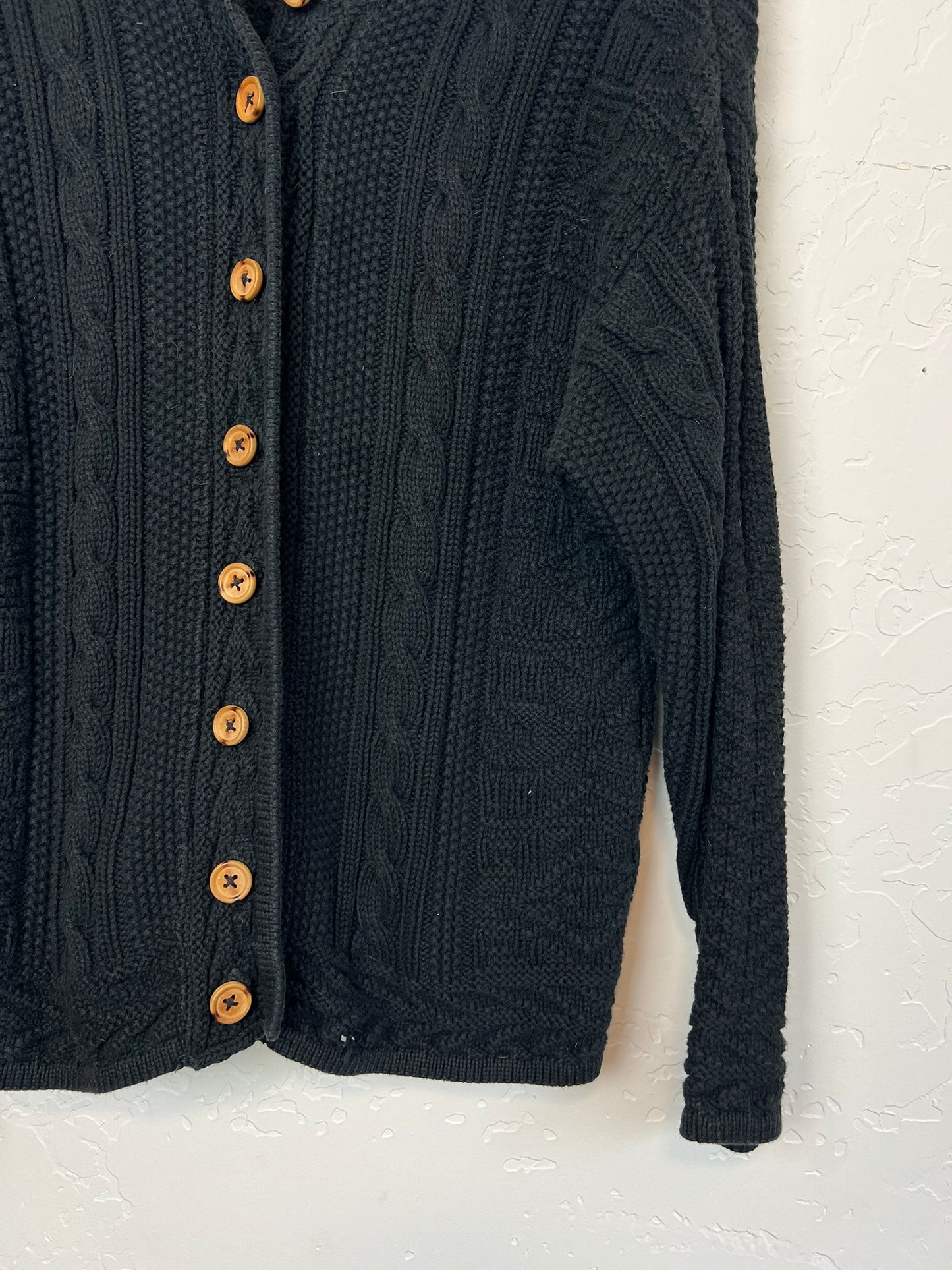 L.L. Bean Cable Knit Cotton Cardigan - Women's S