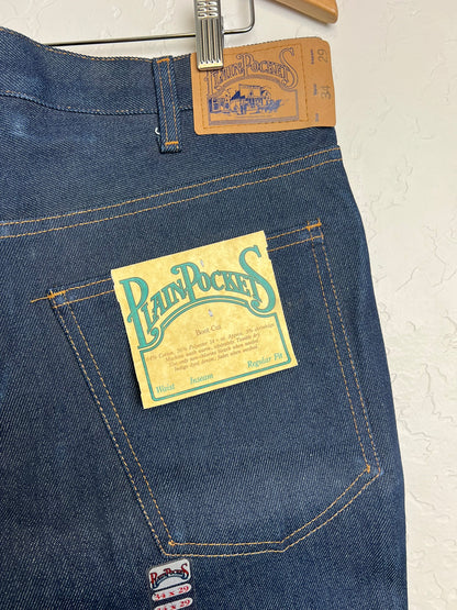 Plain Pockets Deadstock Bootcut Jeans - 36x30