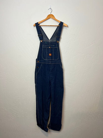 Big Ben Wrangler Dark Denim Bib Overalls - Size 32x30