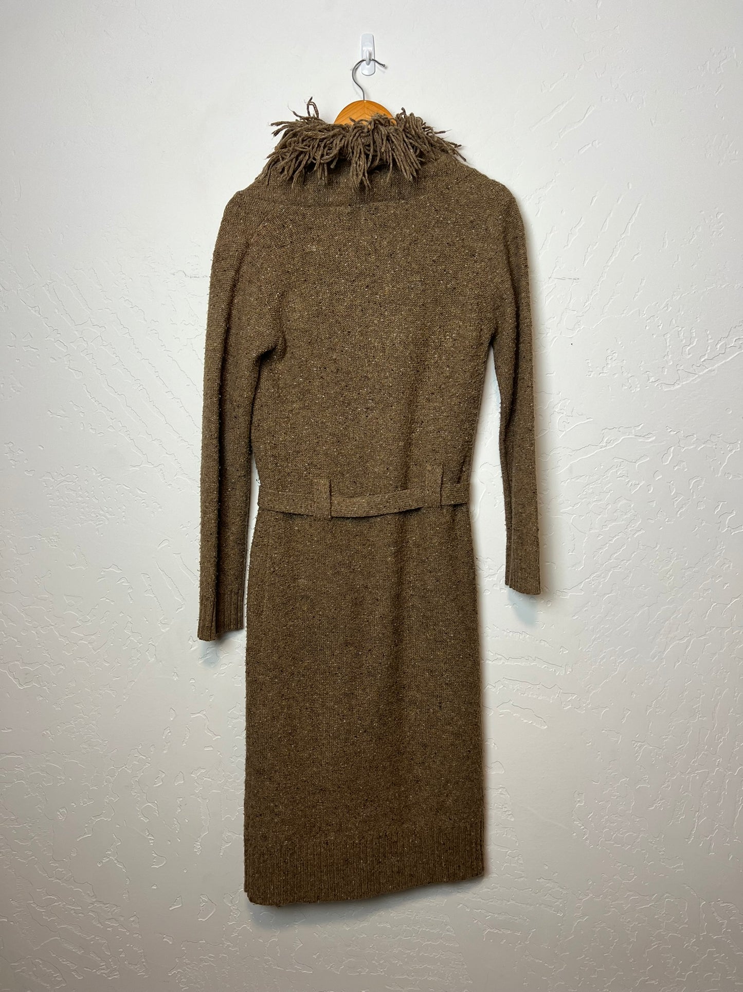 Wet Seal Fringe-Collar Duster Sweater Coat - M