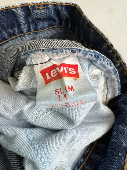 Levi's Orange Tab Acid Wash Jeans Youth USA - 14 Slim