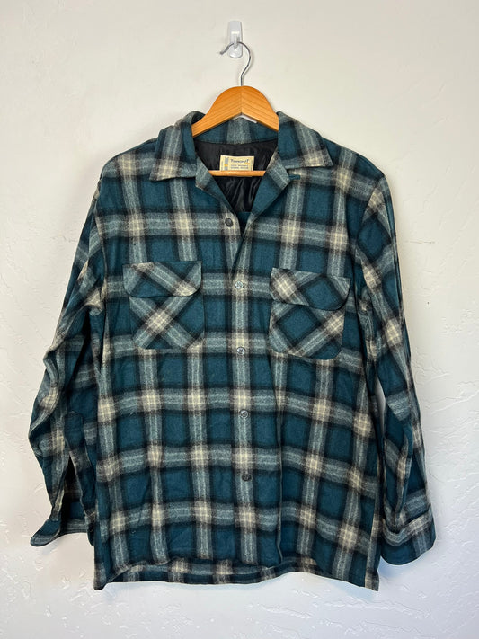 Towncraft Plus by Penneys Wool Plaid Board Shirt - M