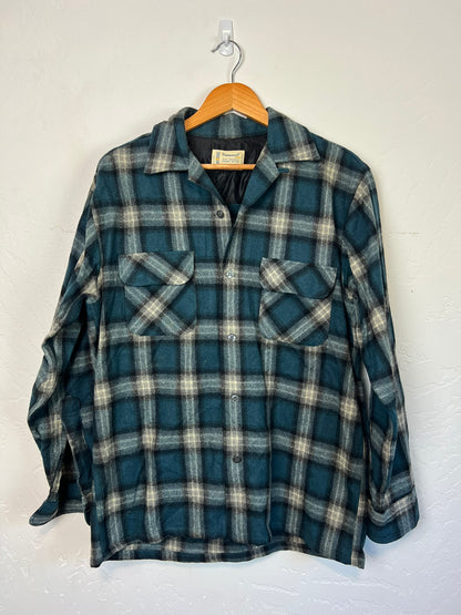 Towncraft Plus by Penneys Wool Plaid Board Shirt - M