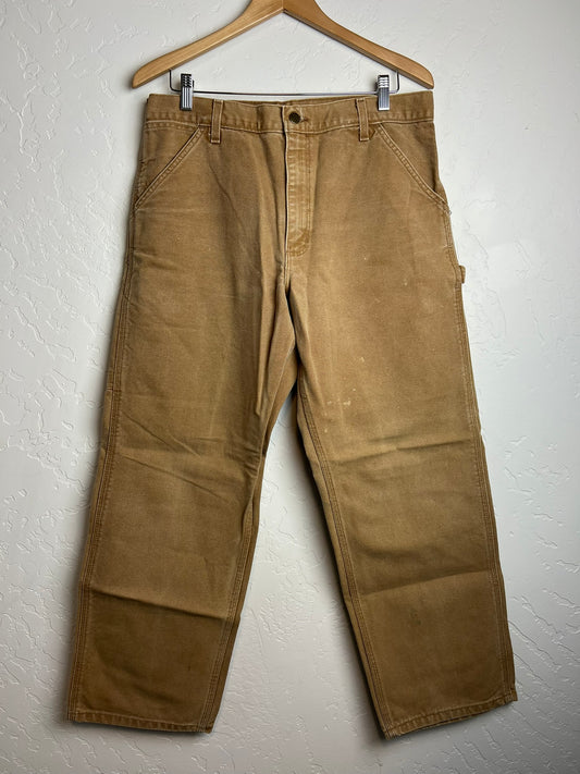 Carhartt B11 Brown Duck Work Dungaree Union Made - 36x30