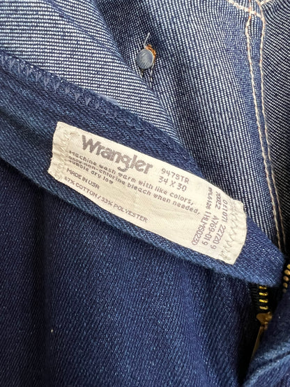 Wrangler Dark Wash Boot Cut Jeans - 34x30