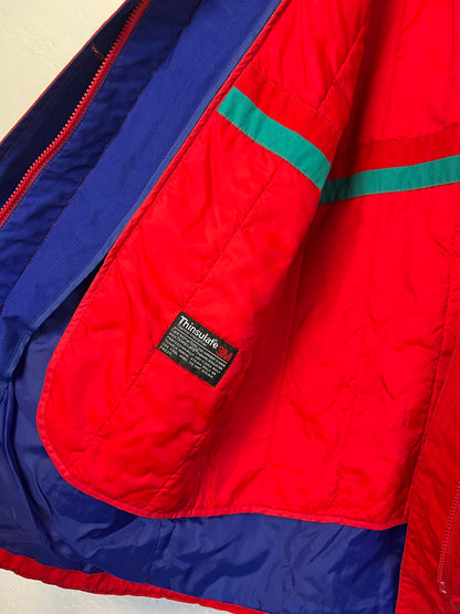 London Fog Red Colorblock Windbreaker with Thinsulate - Size M