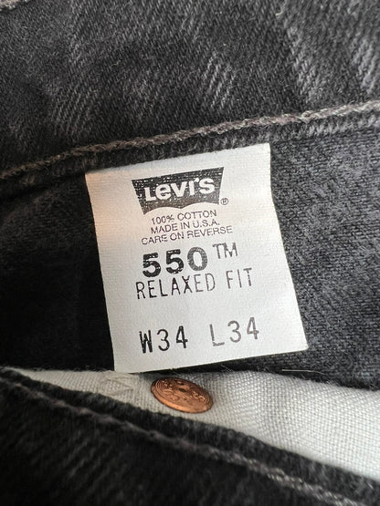 Levi's 550 Relaxed Faded Black Jeans - W34