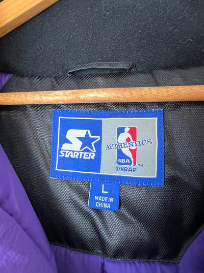 Starter Utah Jazz Puffer Purple Mountain Logo - L