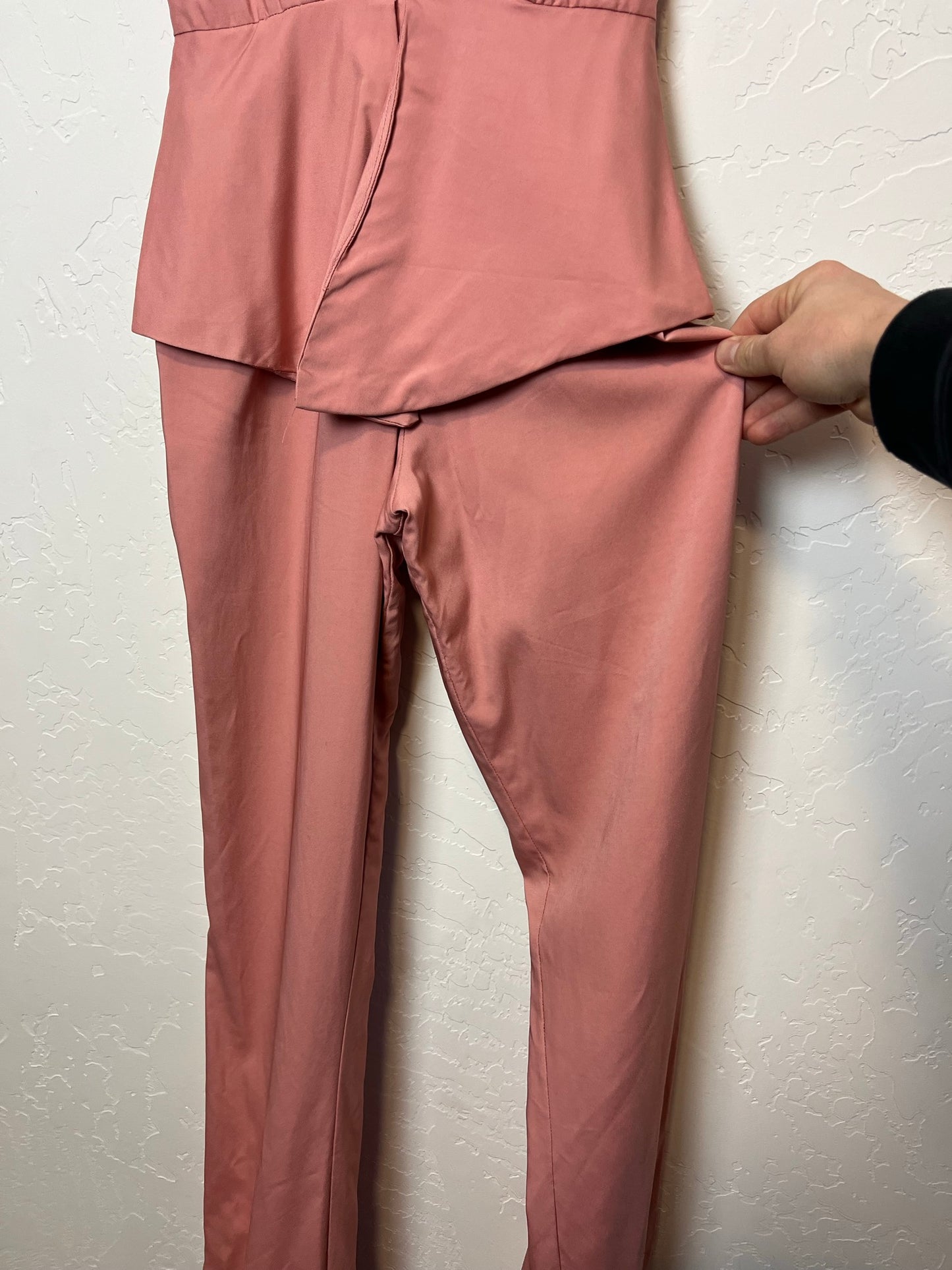 Vintage Dusty Rose Wide Leg Jumpsuit