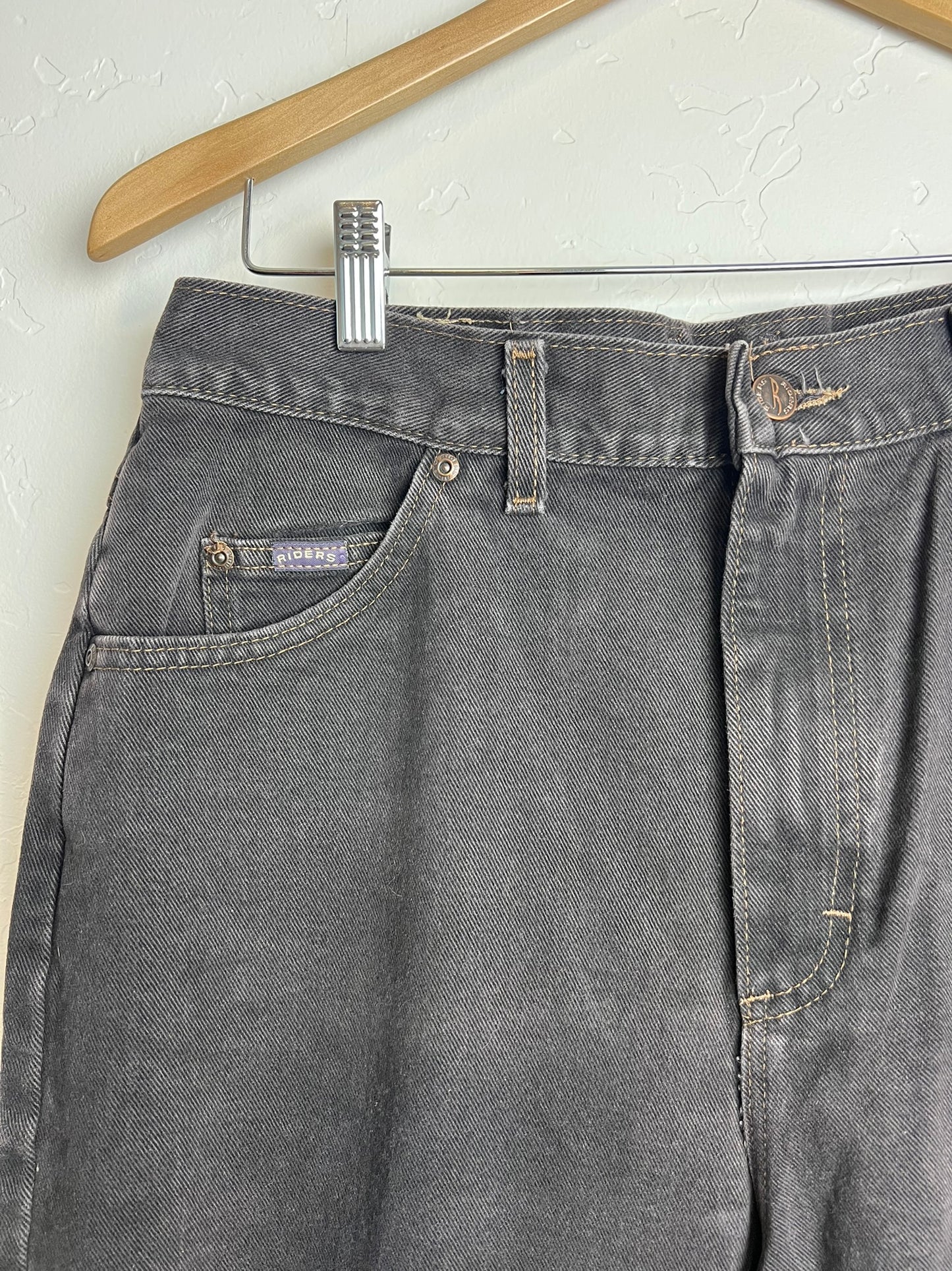 Gitano Faded Black High Waist Mom Jeans - 14