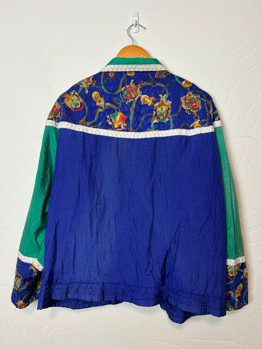 Active Frontier Baroque Print Colorblock Windbreaker - Size L