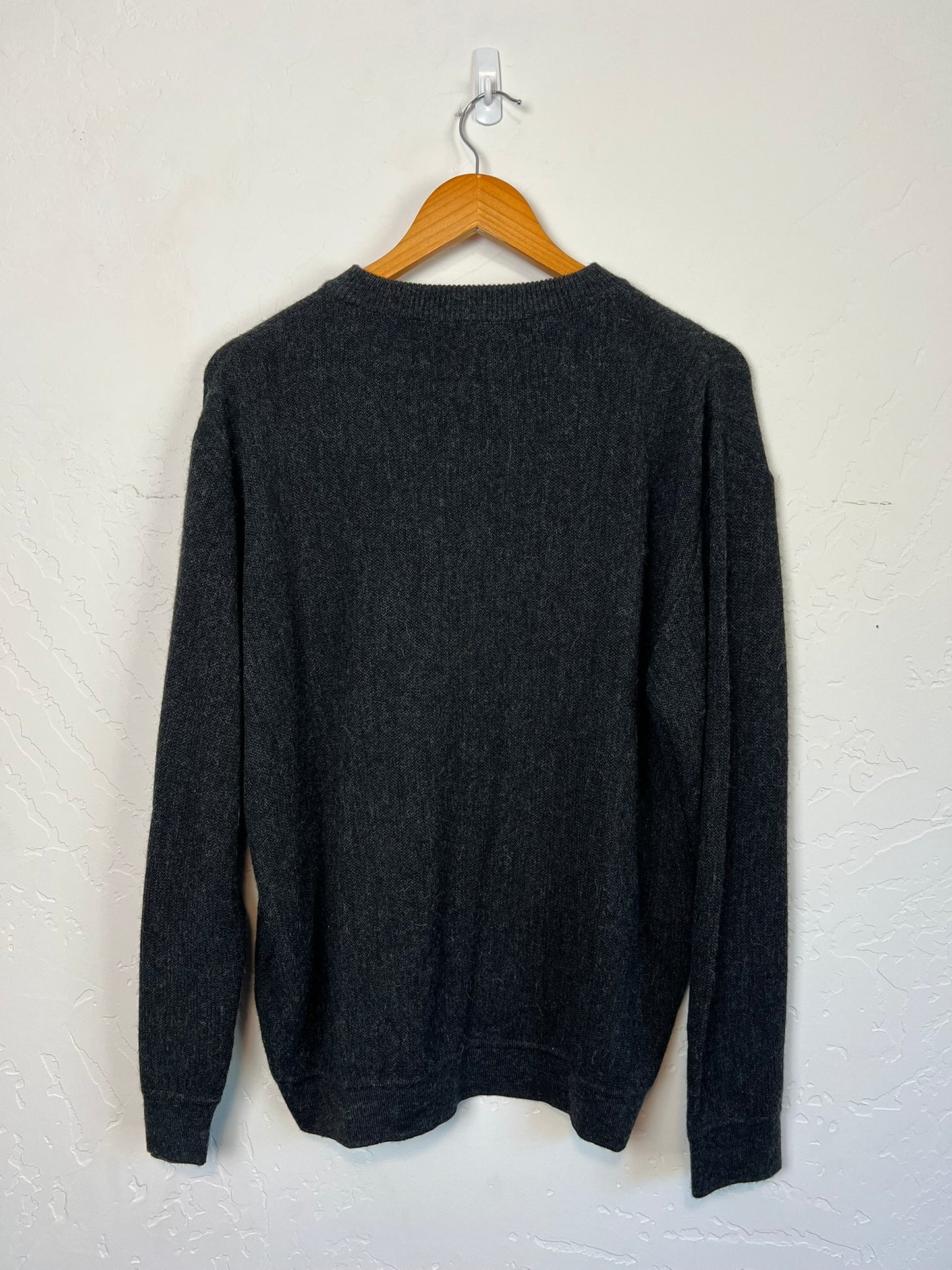 Mon Repos Charcoal Wool Crewneck Sweater - L