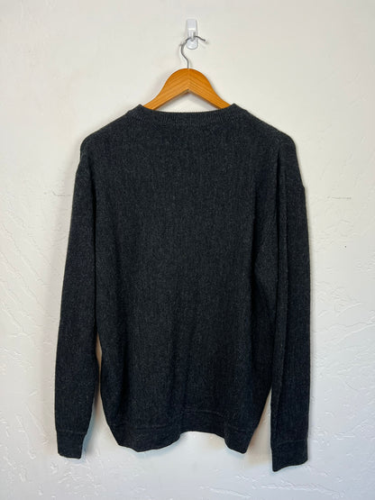 Mon Repos Charcoal Wool Crewneck Sweater - L