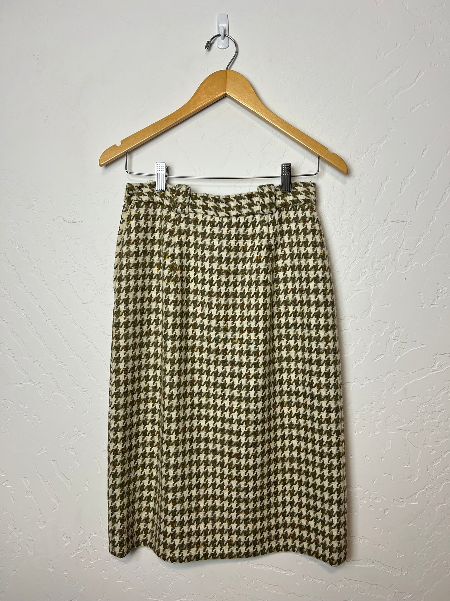 petti glen Houndstooth Wool Pencil Skirt - 13/14