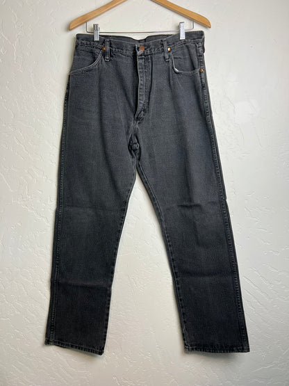 Wrangler 13MWZPB Cowboy Cut Faded Black Jeans - 36x32