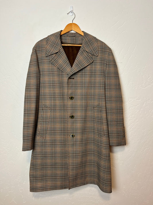 JCPenney Glen Plaid Sport Coat with Faux Suede Elbow Patches - Size 42