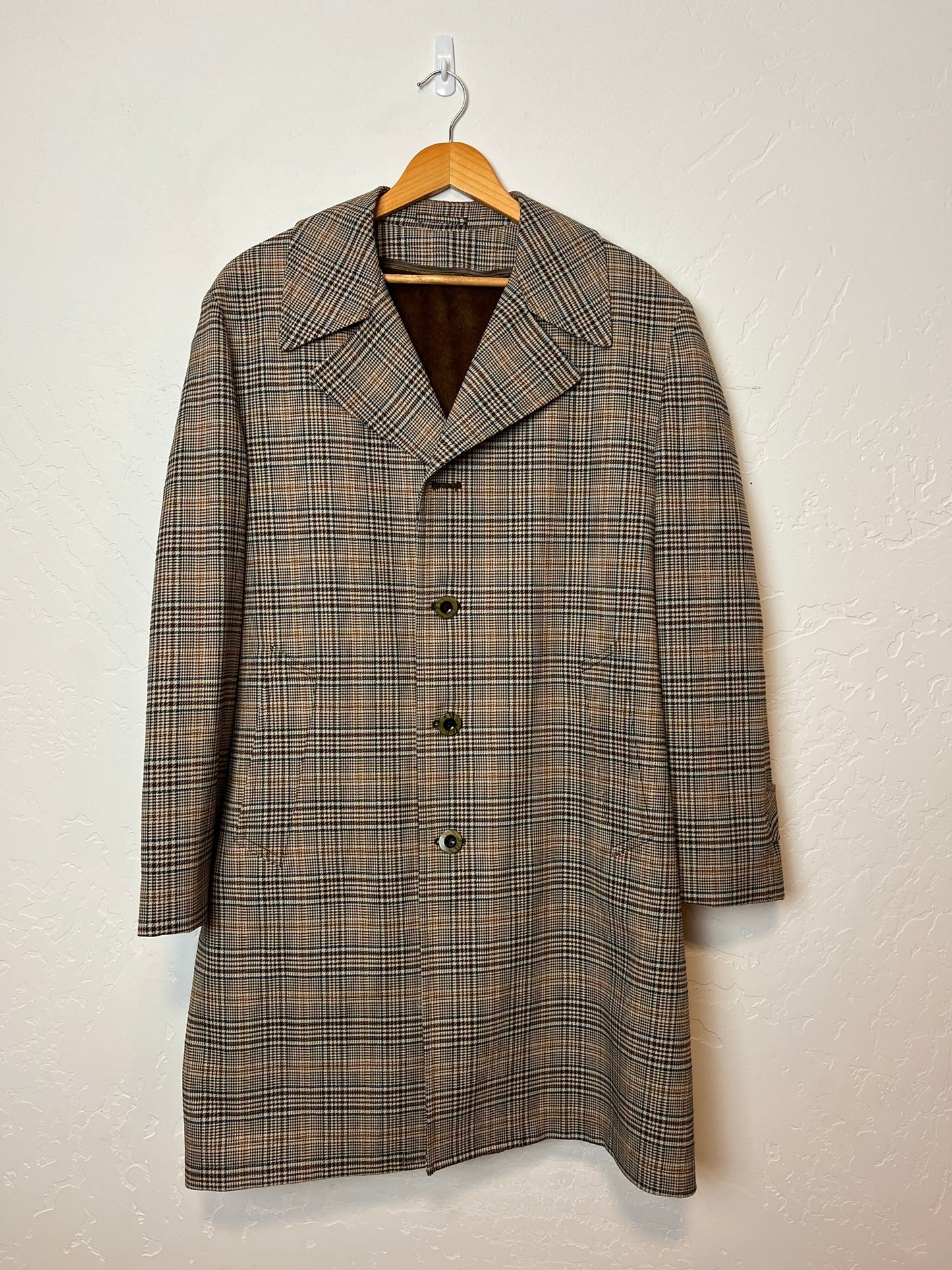 JCPenney Glen Plaid Sport Coat with Faux Suede Elbow Patches - Size 42