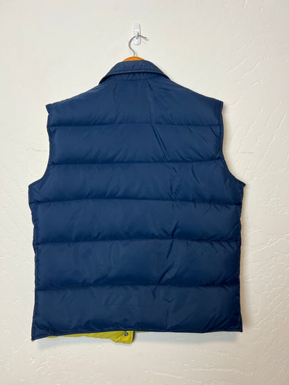 Kool Look Navy Quilted Puffer Vest with Yellow Lining - Size XL
