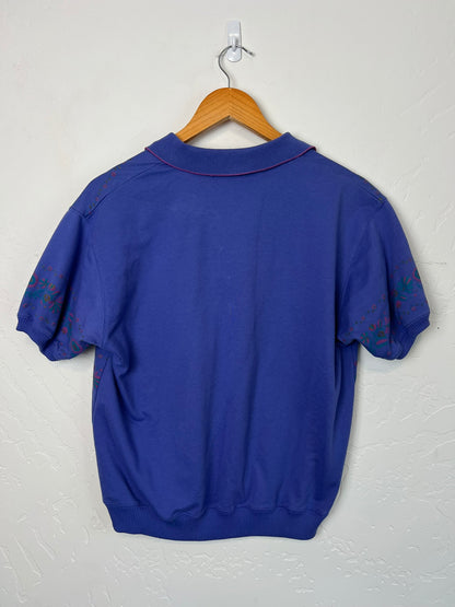 Blast Floral Polo Sweatshirt - M