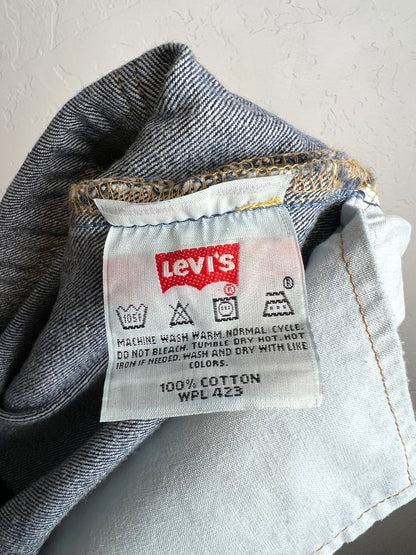 Levi's 501 Dark Indigo Button Fly Jeans USA - W33 L32
