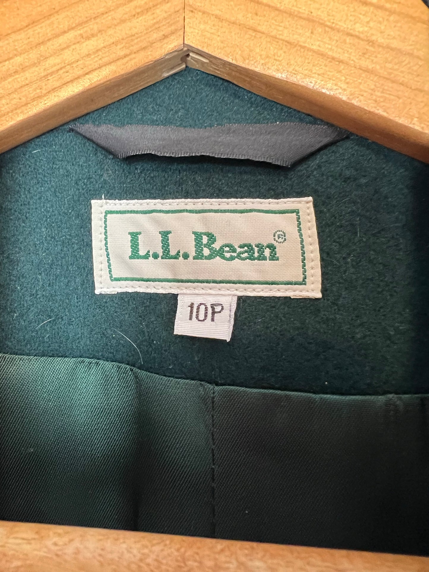 L.L. Bean Hunter Green Wool Blazer - Size 10P