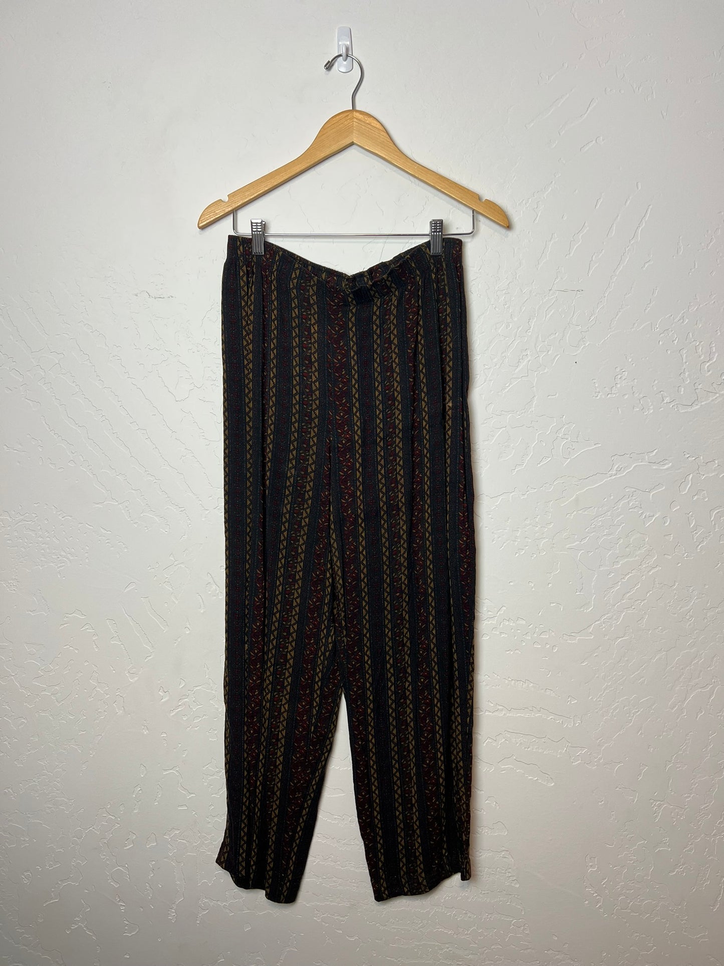 Liz Baker Essentials Striped Rayon Pants - M Petite