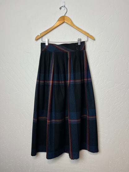 Diane Von Furstenberg Plaid Wool Skirt - S