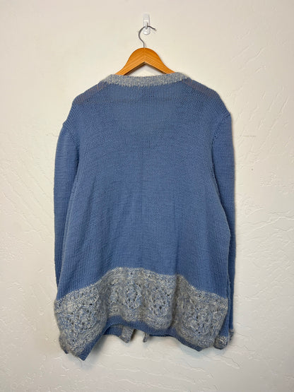 Knitting Needles by Dean-Minion Mohair Trim Cardigan - L