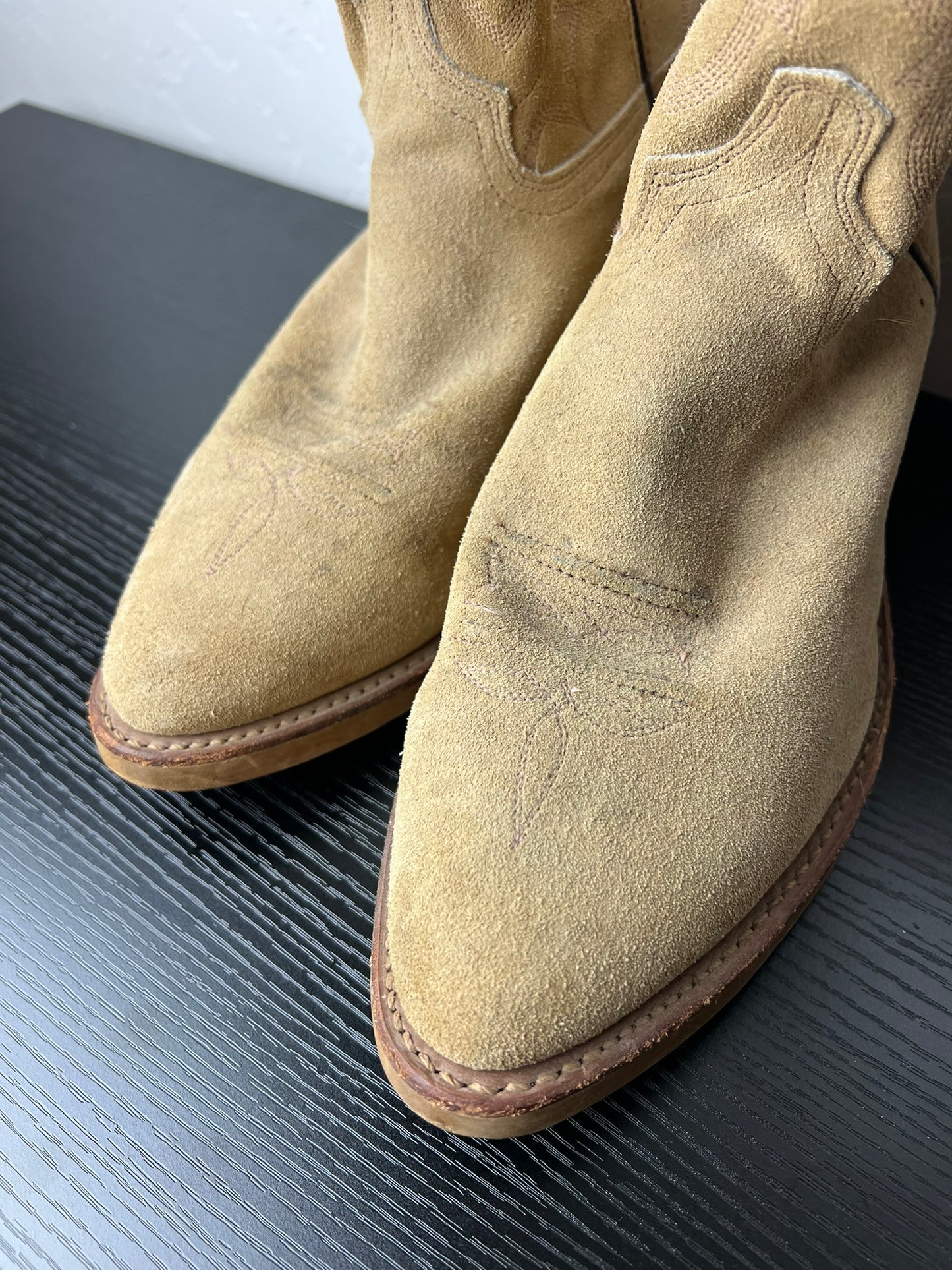 Suede Western Boots - Tan 10EE
