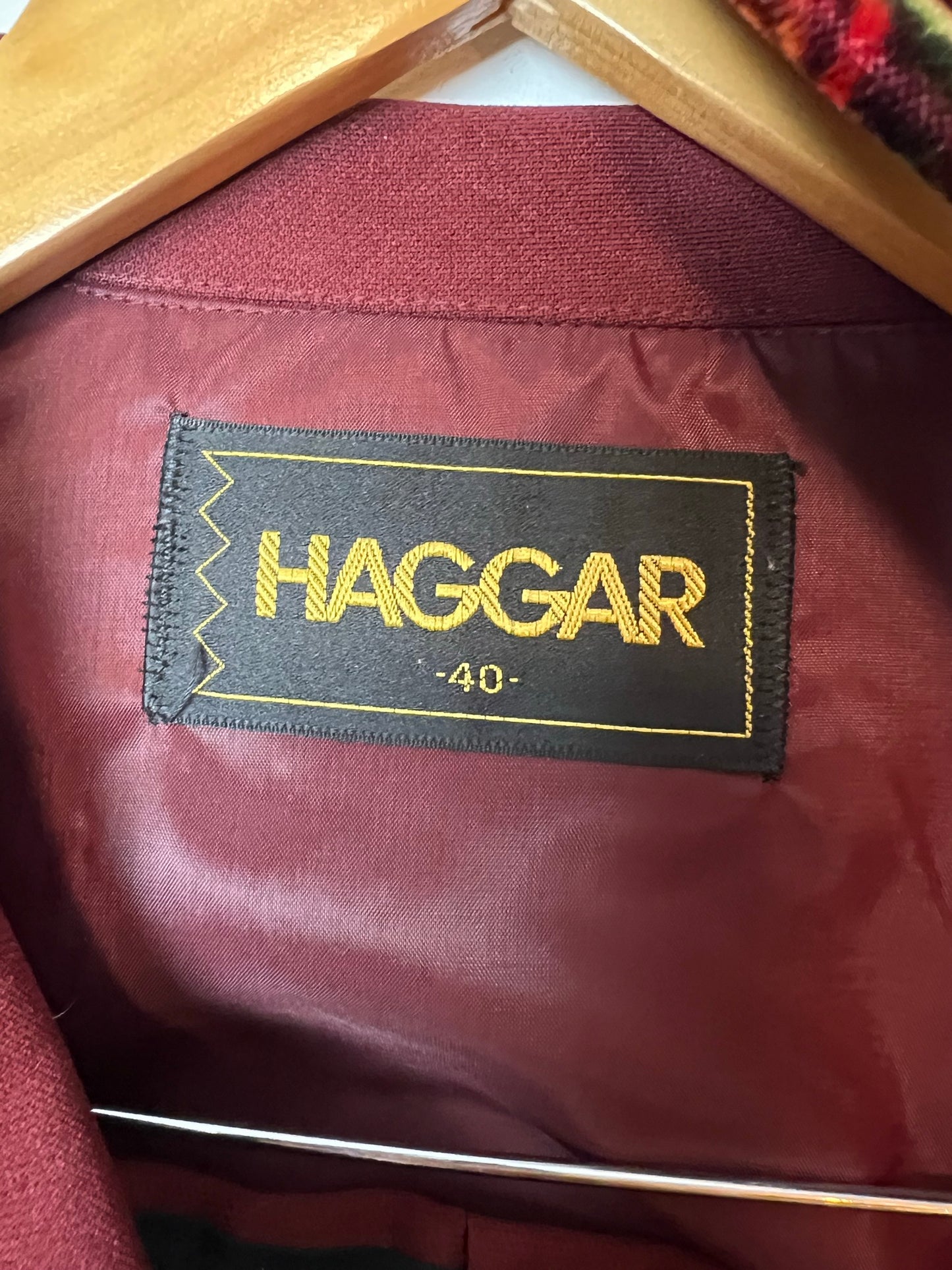 Haggar Burgundy Western Suit - Size 40