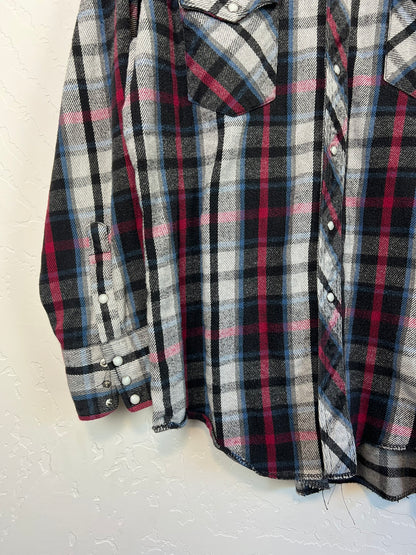 Wrangler Western Pearl Snap Flannel - XL
