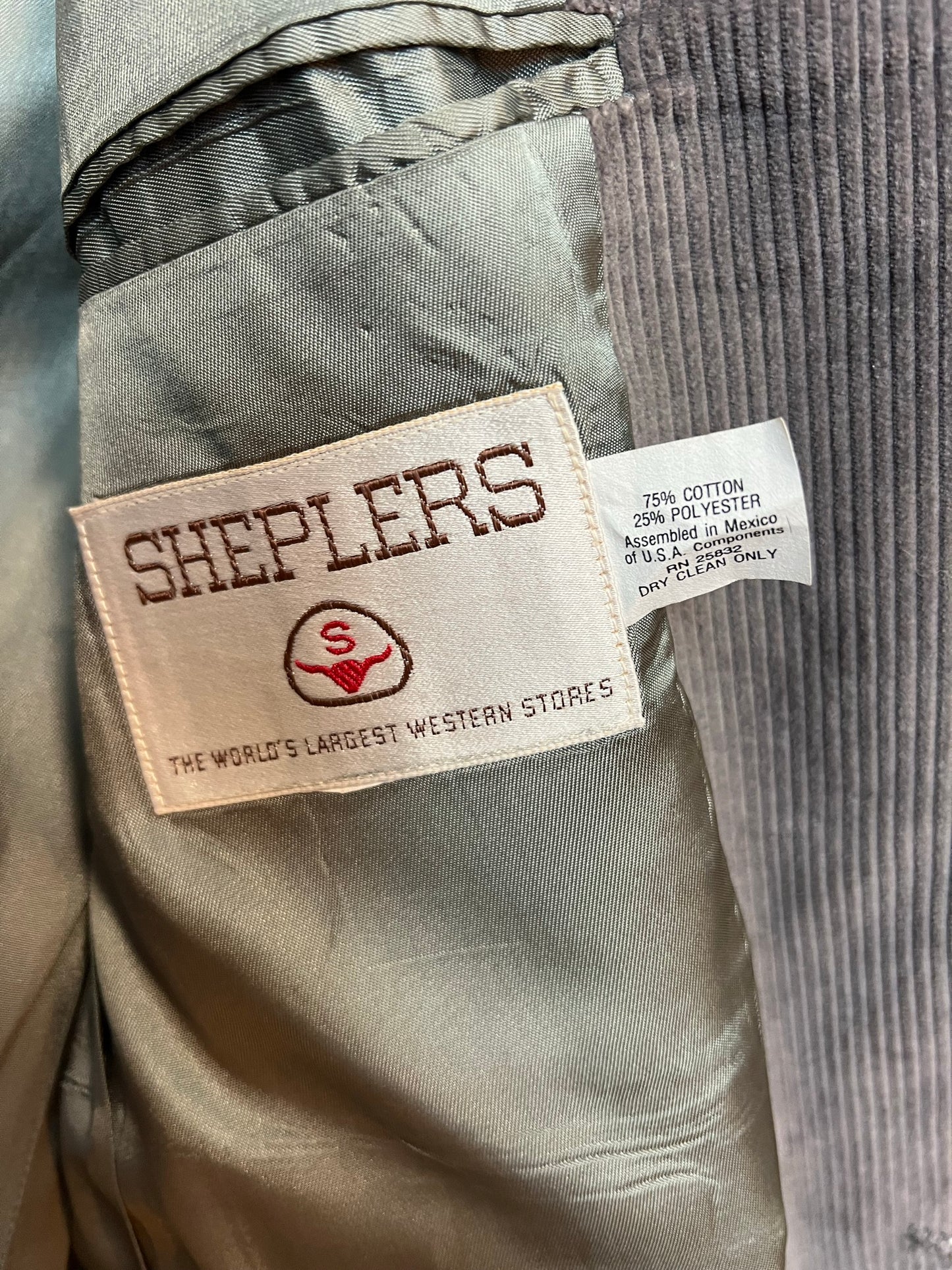 Sheplers Grey Corduroy Western Sport Coat - Size 42