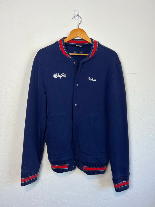 Adidas Sample Navy Varsity Track Jacket - Size S