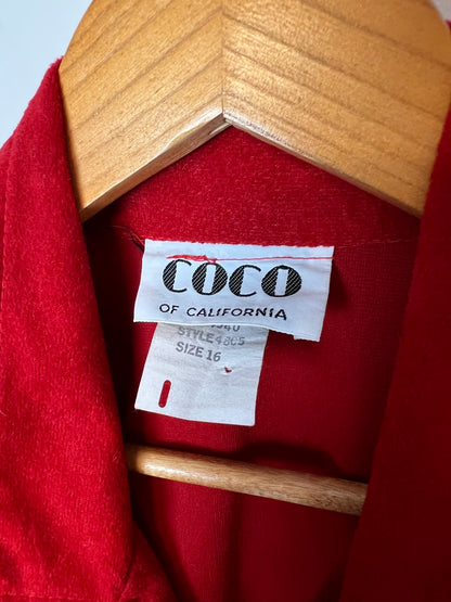Coco of California Red Wool Romper - Size 16