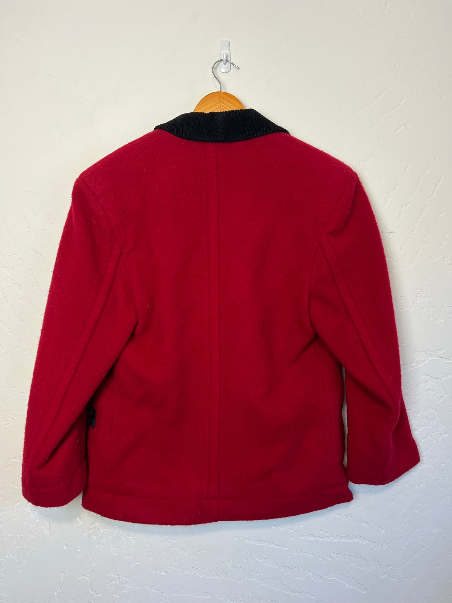 Italian Pure Wool Blazer with Corduroy Collar - XL