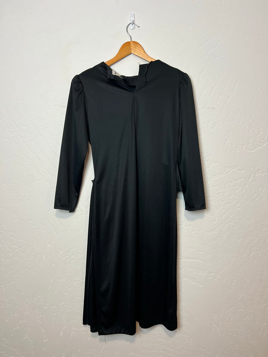 Young Gare Draped Cocktail Dress with Sequin Brooch - M