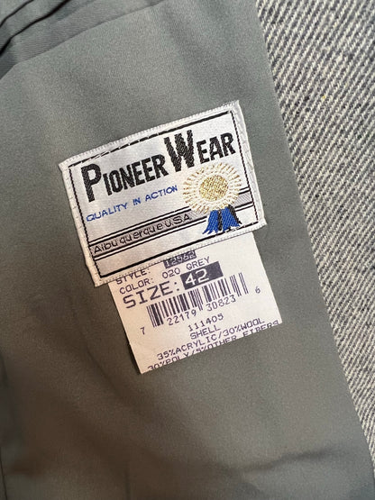Pioneer Wear Grey Tweed Wool Western Blazer - Size 42
