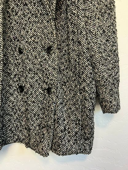 New York Girl Boucle Tweed Coat - Size 14