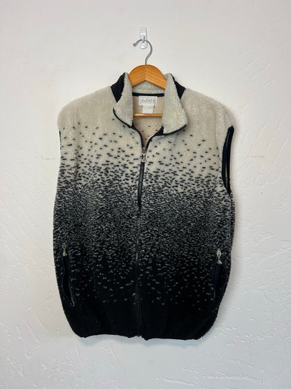 Duffel Sportswear Black & Cream Ombre Fleece Vest