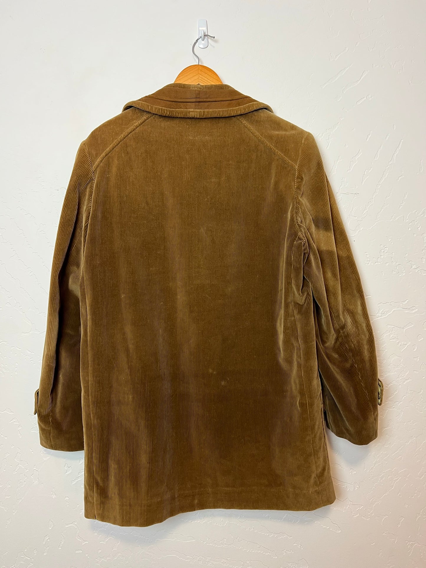 Cortefiel Spanish Corduroy Jacket with Leather Trim - Size 38