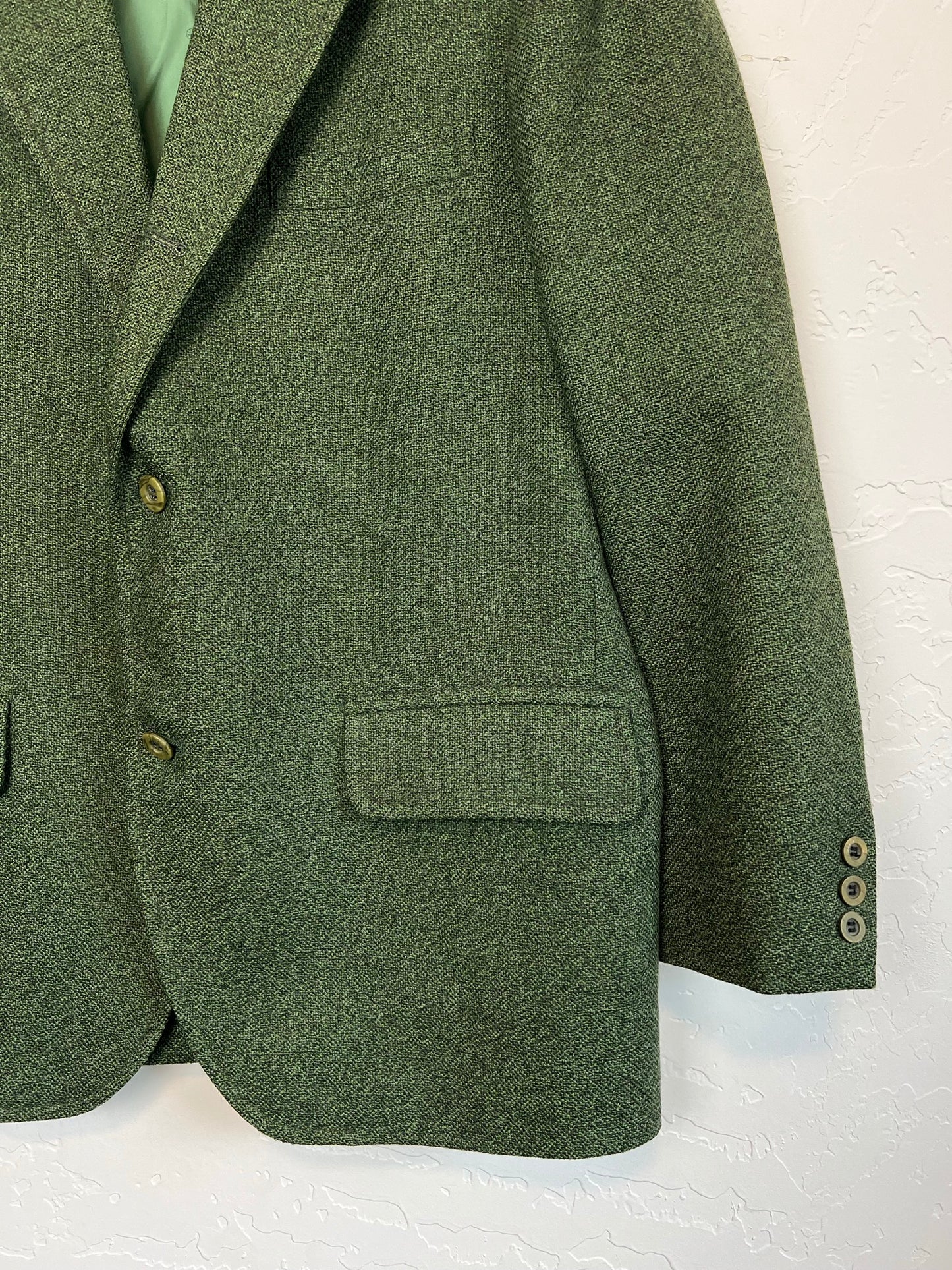 Merit Green Tweed Blazer - Size 42