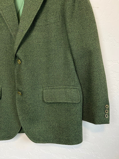 Merit Green Tweed Blazer - Size 42