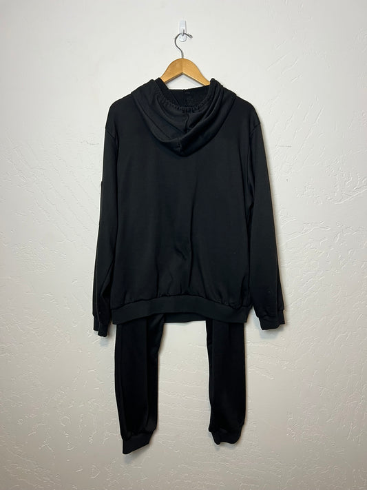 Coofandy Black Hoodie & Jogger Set - L