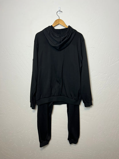 Coofandy Black Hoodie & Jogger Set - L