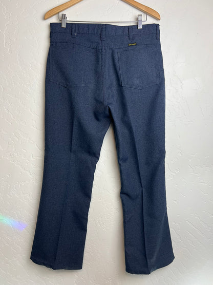Wrangler Heather Blue Flared Trousers - 34x32