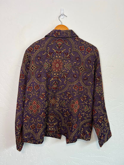 Studio Works Purple Paisley Tapestry Buttonup - Size XL