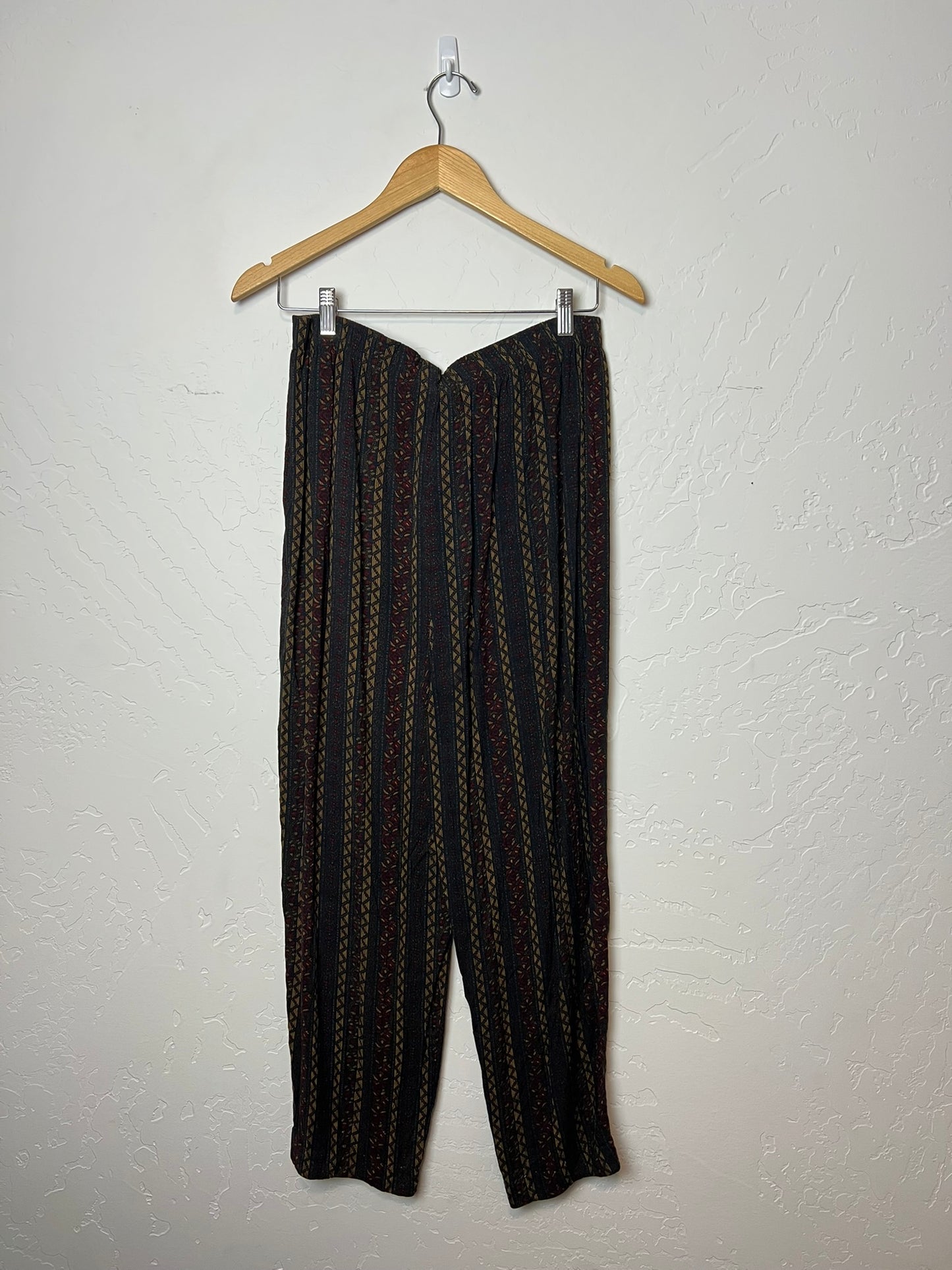 Liz Baker Essentials Striped Rayon Pants - M Petite