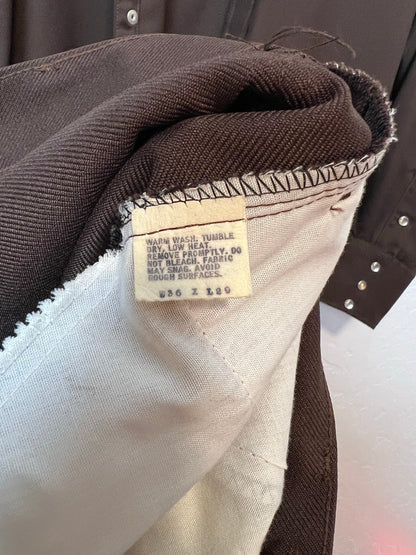 H Bar C California Ranchwear Brown Western Suit - Size 16½ - 33
