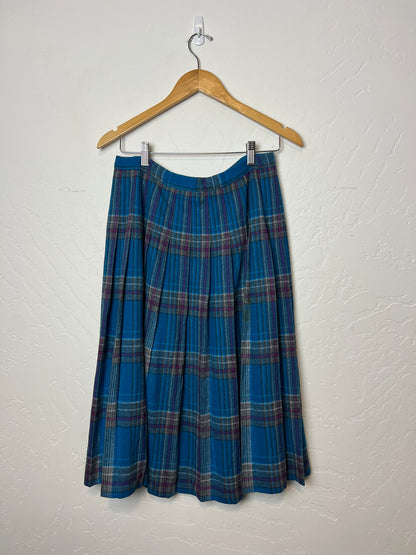 Pendleton Plaid Pleated Wool Skirt - 6P